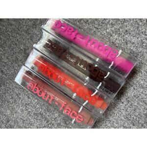 About-Face Cherry Pick Lip Color Balm Set – 4 Shades NIB